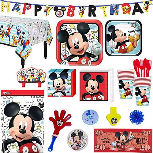 10 x MICKEY MOUSE  Sticker strips Party Bag Fillers Birthday party favours 